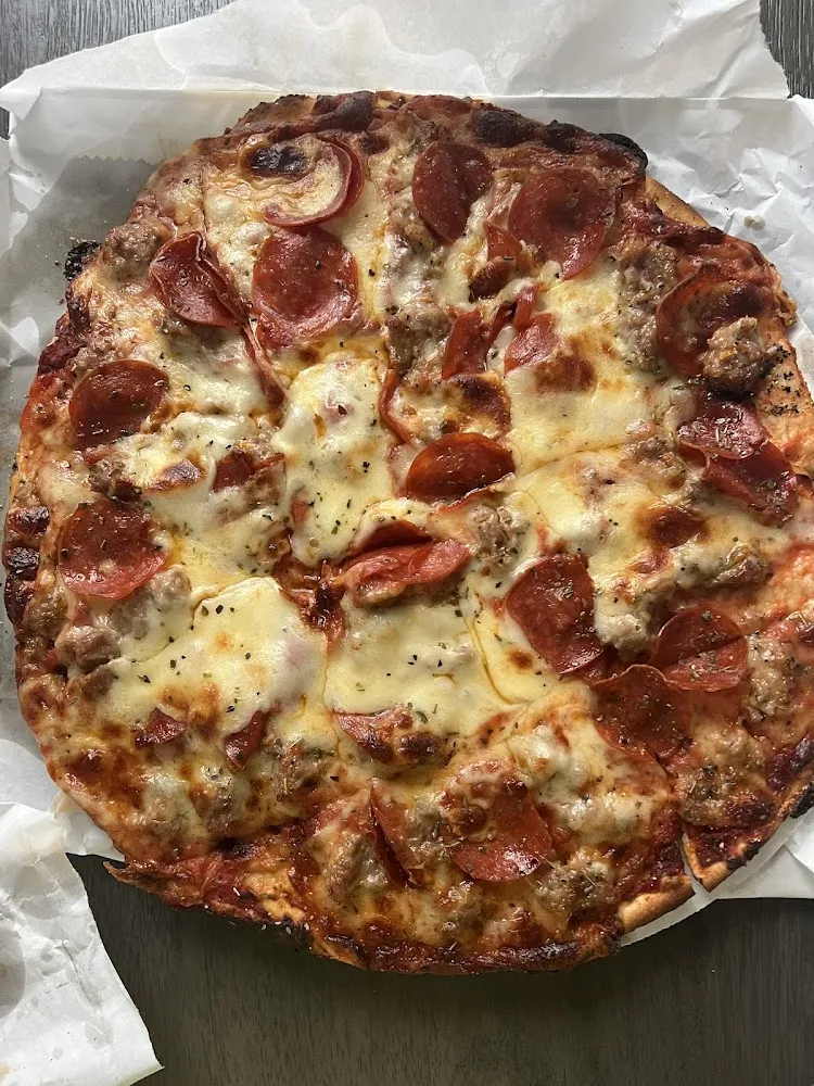 Cheese Sausage and Pepperoni Pizza