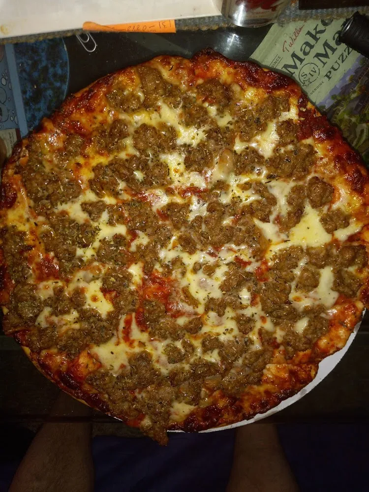 Large Cheese & Extra Sausage Pizza
